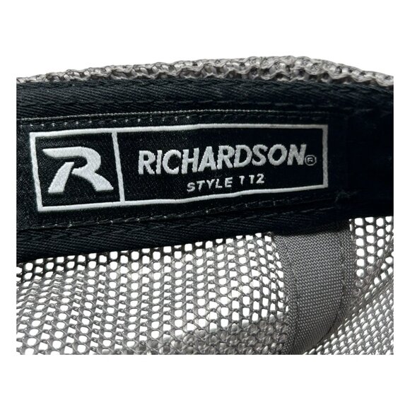 Garton Tractor Inc Logo Trucker Hat Snapback Richardson Style T12 Black Gray - Picture 11 of 11